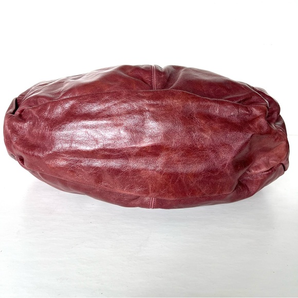 FOLEY + CORINNA Brownish Leather Gold Hardware Unique Large Shoulder Bag Satchel - Picture 7 of 16